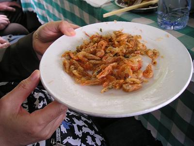 川エビ揚げ物